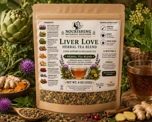 Liver Love Herbal Tea Blend | Natural Liver Support Tea | Caffeine-Free Detox Herbal Tea | Loose Leaf Tea
