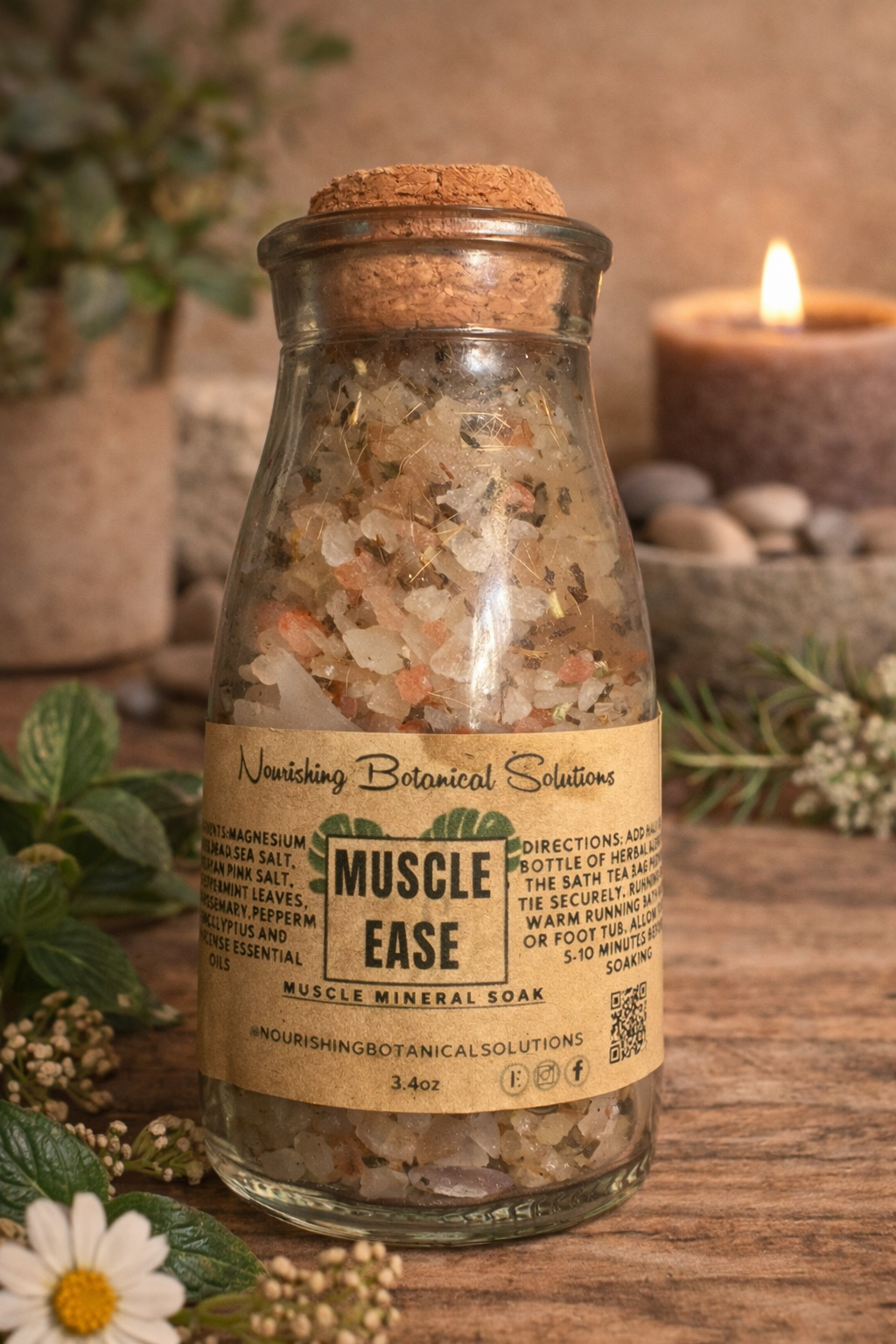 Cooling Muscle Ease Self-Care Collection Mother’s Day Self Mother’s Day Luxury Self Care Gift Box | Herbal Tea, Bath Soak, Body Oil & Magnesium Spray | Natural Spa Gift for Mom