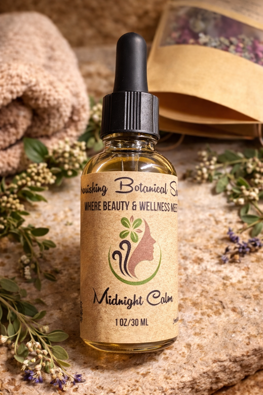 Midnight Calm Sleep Collection/ Mother’s Day Luxury Self Care Gift Box | Herbal Tea, Bath Soak, Body Oil & Magnesium Spray | Natural Spa Gift for Mom